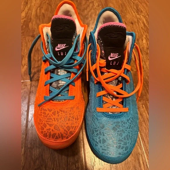 Nike LeBron NXXT Basketball Shoes Sneakers Blue Orange  display picture 1